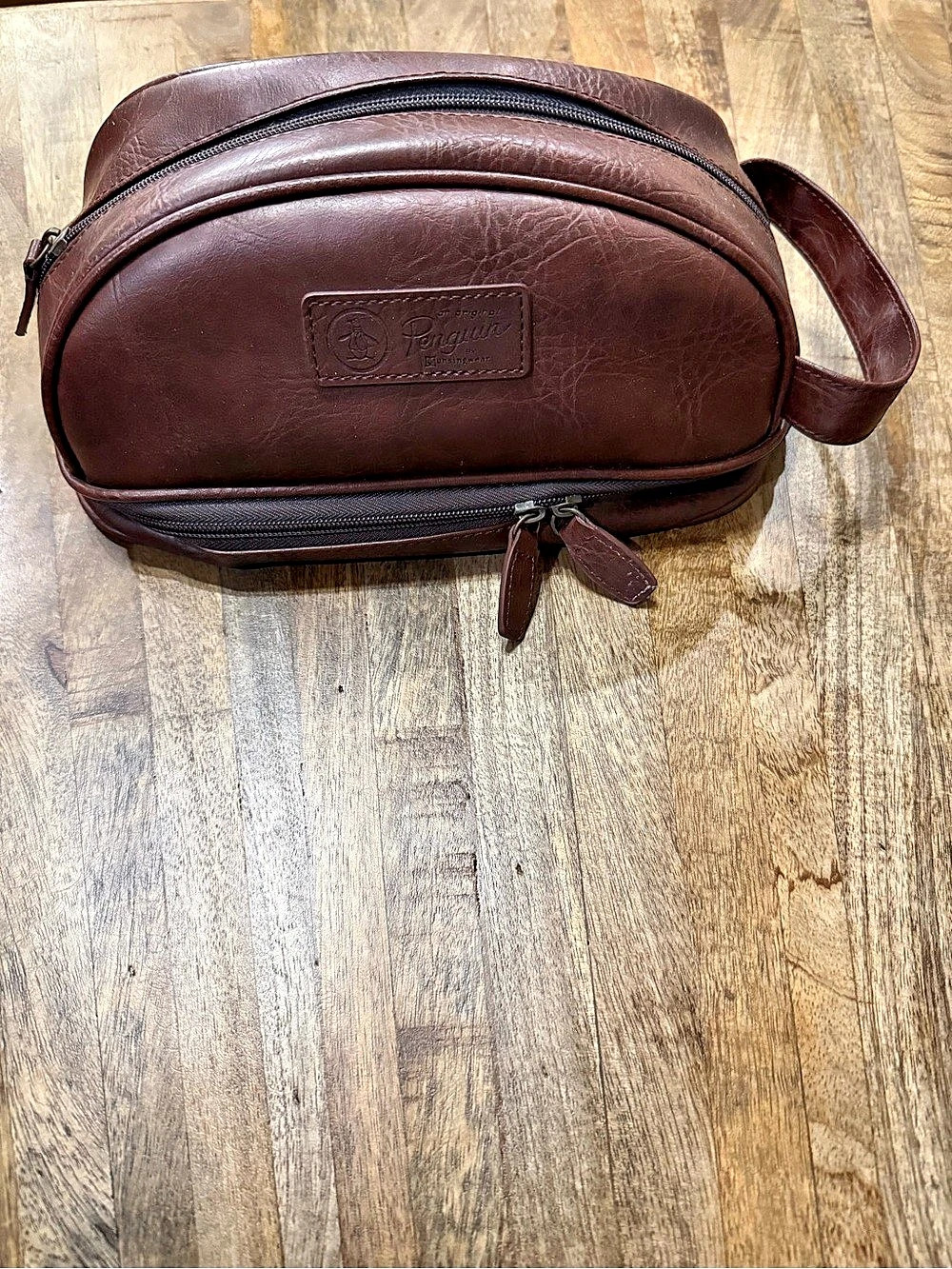 Original Penguin Brown Toiletry Bag